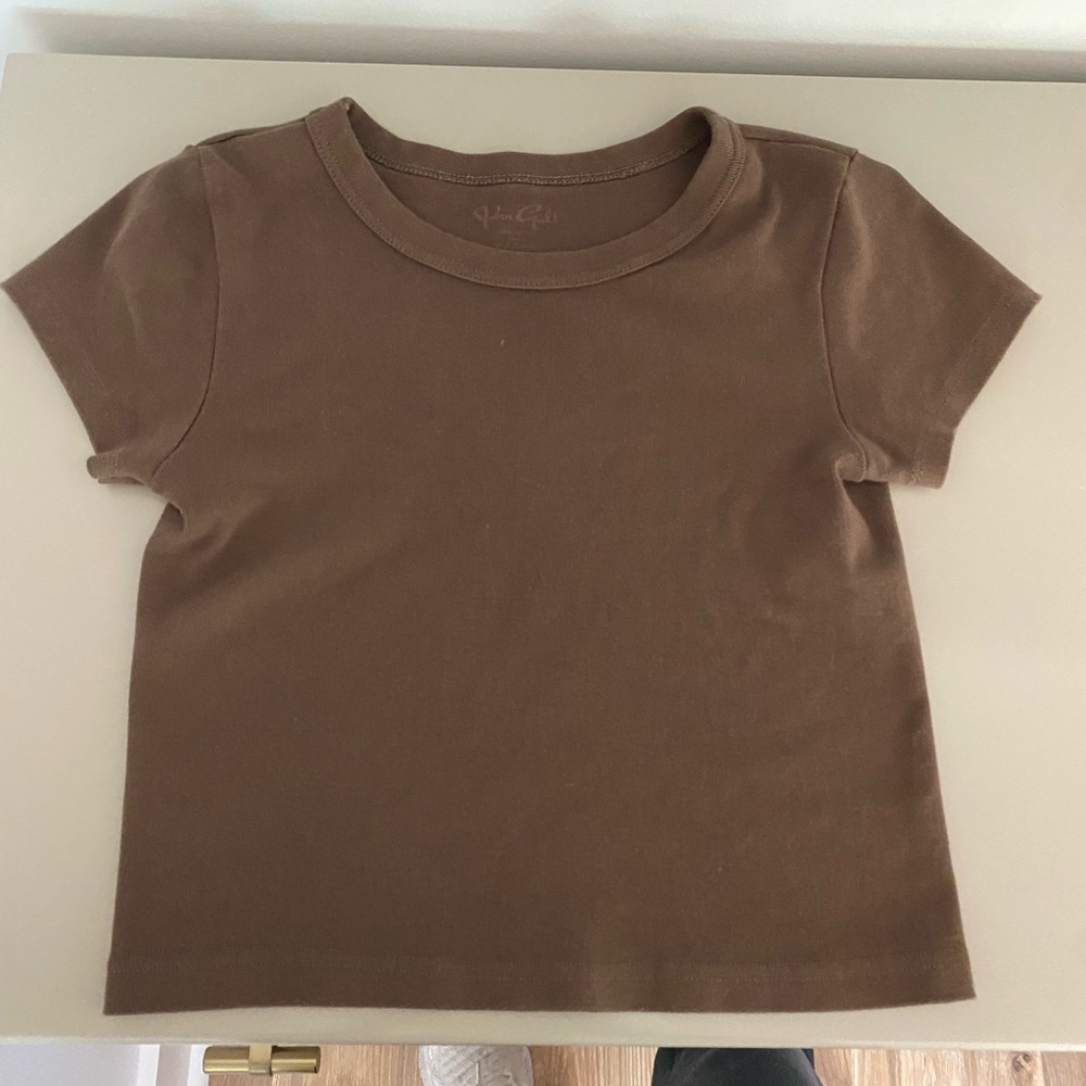 Brown brandy Melville baby tee